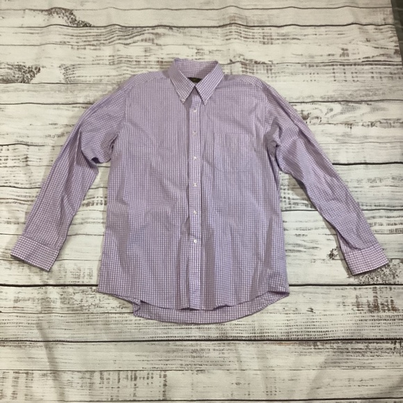 1634. Club Room Men’s Checkered Button-Down Dress Shirt EUC Size 16 / 34-35 - Picture 1 of 2